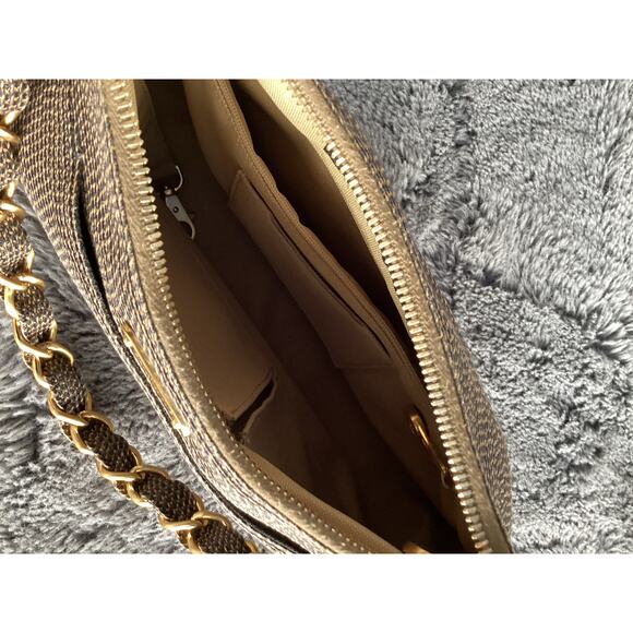 Eric Javits Women's Braided Chain Handle Handbag Shoulder Bag Bohemian Brown - Picture 12 of 12